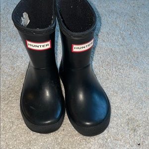 Black kids hunter boots